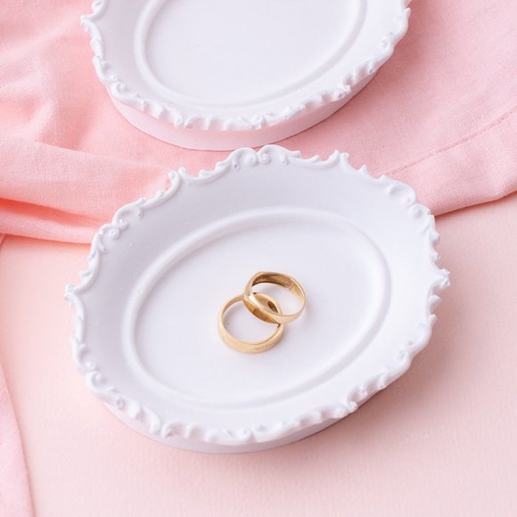 4.5''Vintage Silicone Oval Jewelry Tray mold, Antique Jewelry tray mold - Picture 4 of 5